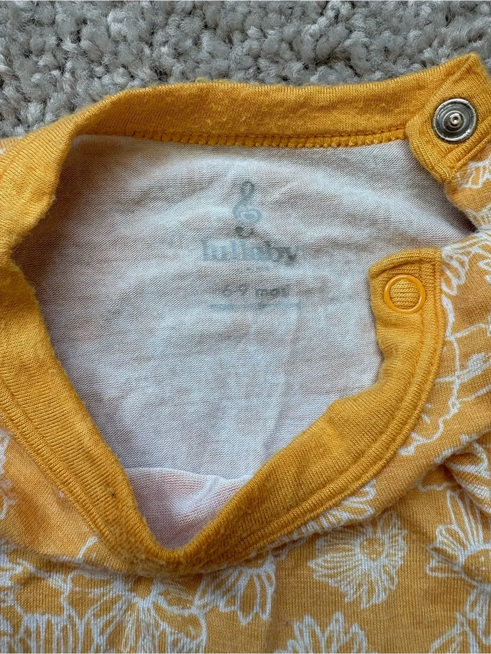Baby Floral Long-Sleeve Bodysuit in Yellow